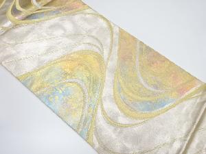 引き箔流水模様織り出し袋帯